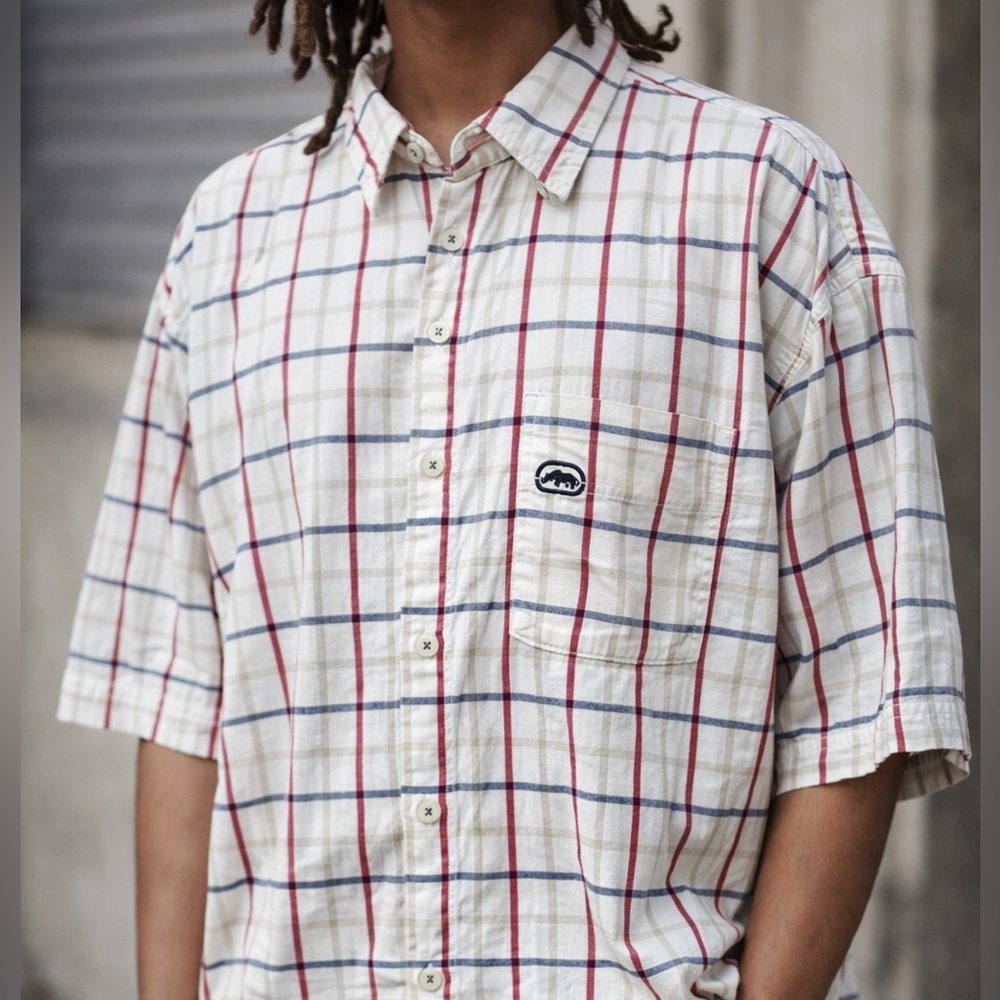 Vintage Ecko Unltd Plaid Button-Down Shirt